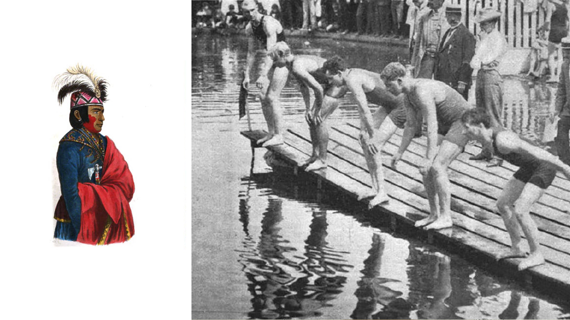 Ojibway Indians Swimming in London